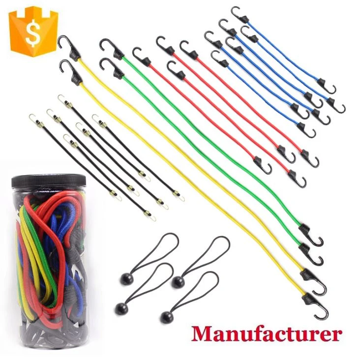 Cócaire Próifíl 24-Píosa Préimh Superstrong Bungee Leaisteacha Bunchócaire Chorda Shóisialta Rubair Socraigh Hook Jar or Bag Bag