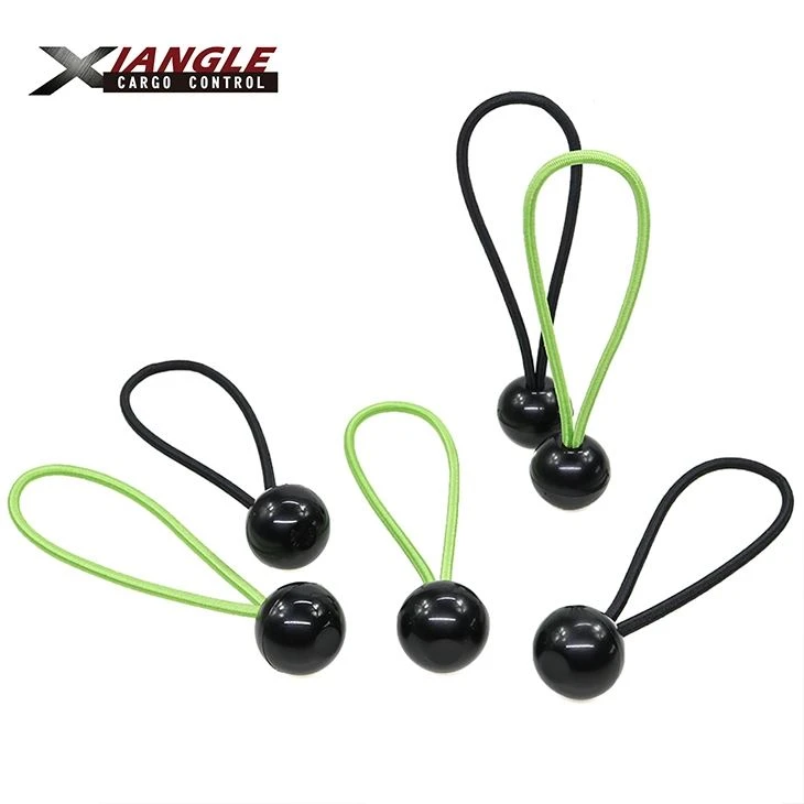 Liathróid Corda Bungee Ceannbhrait Dubh Leaisteacha 4mm Glas Ceangail Síos Do Phuball Campála Lasmuigh