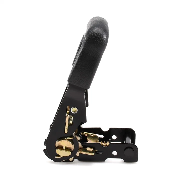 Heavy-Duty Ratchet Tie Down Strap With Color Zinc Finish And Rubber Handle - 2T Capacity