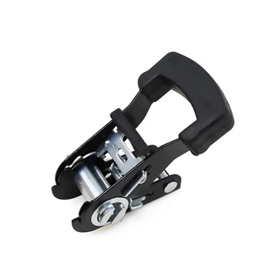 Táirgeadh Monarcha 25mm Black E Cumhdach Rubber Láimhseáil Ratchet Chreasa Buckle